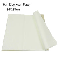 Raw Xuan Paper 100sheets/lot Chinese Half Ripe Xuan Paper Beginner Chinese Calligraphy Landscape Painting Xuan Paper Thicken