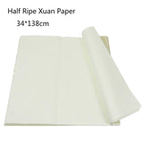 Raw Xuan Paper 100sheets/lot Chinese Half Ripe Xuan Paper Beginner Chinese Calligraphy Landscape Painting Xuan Paper Thicken