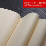 Raw Xuan Paper Chinese Painting Calligraphy Golden Foils Half Ripe Rice Paper Chinese Sandalwood Bark Papier Papel Para Dibujar