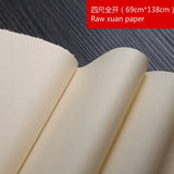 Raw Xuan Paper Chinese Painting Calligraphy Golden Foils Half Ripe Rice Paper Chinese Sandalwood Bark Papier Papel Para Dibujar