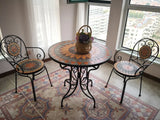 Retail High Quality Foldable Patio Mosaic Table And Chairs Bistro Furniture Set