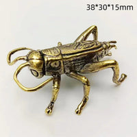 Retro Brass Beetles Figurines Unicorn Beetle Ornament Simulation Insect Tea Pets Desk Decorations Collectibles Gifts