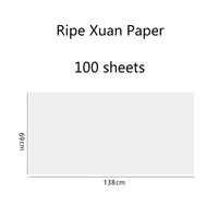 Rice Paper Half-Ripe Xuan Paper Calligraphy Running Regular Cursive Script Writing Raw Ripe Xuan Paper for Chinese Ink Painting