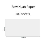 Rice Paper Half-Ripe Xuan Paper Calligraphy Running Regular Cursive Script Writing Raw Ripe Xuan Paper for Chinese Ink Painting