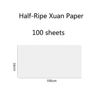 Rice Paper Half-Ripe Xuan Paper Calligraphy Running Regular Cursive Script Writing Raw Ripe Xuan Paper for Chinese Ink Painting