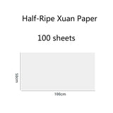 Rice Paper Half-Ripe Xuan Paper Calligraphy Running Regular Cursive Script Writing Raw Ripe Xuan Paper for Chinese Ink Painting