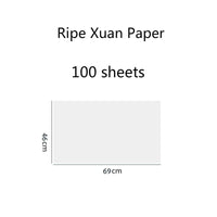 Rice Paper Half-Ripe Xuan Paper Calligraphy Running Regular Cursive Script Writing Raw Ripe Xuan Paper for Chinese Ink Painting