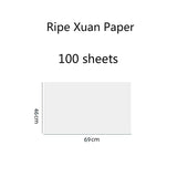 Rice Paper Half-Ripe Xuan Paper Calligraphy Running Regular Cursive Script Writing Raw Ripe Xuan Paper for Chinese Ink Painting