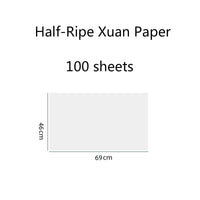 Rice Paper Half-Ripe Xuan Paper Calligraphy Running Regular Cursive Script Writing Raw Ripe Xuan Paper for Chinese Ink Painting