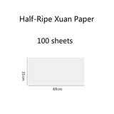 Rice Paper Half-Ripe Xuan Paper Calligraphy Running Regular Cursive Script Writing Raw Ripe Xuan Paper for Chinese Ink Painting