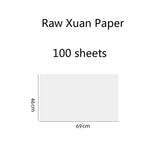 Rice Paper Half-Ripe Xuan Paper Calligraphy Running Regular Cursive Script Writing Raw Ripe Xuan Paper for Chinese Ink Painting