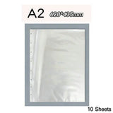 Ring Binder Folder A3 Sheet Protectors Transparent PVC Bag A2 A4 Paper Organizer Document Bag A5 Clear File Bag For Documents