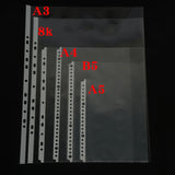 Ring Binder Folder A3 Sheet Protectors Transparent PVC Bag A2 A4 Paper Organizer Document Bag A5 Clear File Bag For Documents