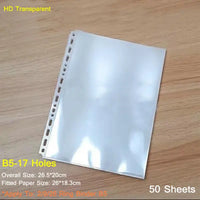 Ring Binder Folder A3 Sheet Protectors Transparent PVC Bag A2 A4 Paper Organizer Document Bag A5 Clear File Bag For Documents