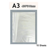 Ring Binder Folder A3 Sheet Protectors Transparent PVC Bag A2 A4 Paper Organizer Document Bag A5 Clear File Bag For Documents