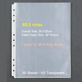 Ring Binder Folder A3 Sheet Protectors Transparent PVC Bag A2 A4 Paper Organizer Document Bag A5 Clear File Bag For Documents