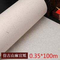 Rolling Chinese Calligraphy Painting Hemp Paper Rijstpapier Half-Ripe Xuan Paper Natural Flower Plants Fiber Yunlong Rice Paper