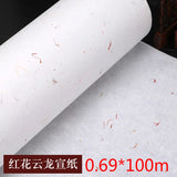 Rolling Chinese Calligraphy Painting Hemp Paper Rijstpapier Half-Ripe Xuan Paper Natural Flower Plants Fiber Yunlong Rice Paper