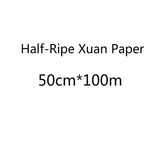 Rolling Half-Ripe Xuan Paper Brush Pen Calligraphy Raw Rice Paper Chinese Freehand Brushwork Watercolor Painting Ripe Xuan Paper