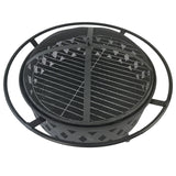 Round Metal Fire Pits BBQ Grill Outdoor Heater Wood Stove Garden Yard Picnic Fireplace Fire Pit Pit Heating with Mesh Cover