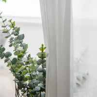 S Folds Waves Curtains Super Soft Snow Pure White Window Tulle Curtains for Living Room Big Chiffon Sheer Voile Bedroom Ripple