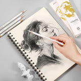 AOOKMIYA 12pcs Marie's White Charcoal Pencils Set,Sketch Highlight Pencils,for Sketching,Shading,Blending,Supplies for Beginners,Artists