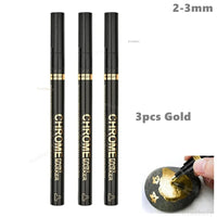 AOOKMIYA 3/2/1pcs Chrome Mirror Marker Pen 2mm DIY Reflective Paint Pens Mirror Markers Chrome SILVER Marker Car Styling Art Craftwor