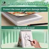 AOOKMIYA Marie's 9x12in Art Sketch Book Pad,1pc A4 108lb/160gsm 60 Sheets Pad with Double-Side Spiral Bound for Painting,Sketching,Marker