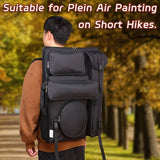 AOOKMIYA 1pc Sketch Painting Carry Backpack Black/Grey,A2/18x26in,Thickened,for Storage,Drawing Board and Easel,Outdoor for Artists,Adult