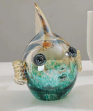 AOOKMIYA Hand blown Glass Crafts Fish Figurines Crystal Sculpture Living Room Home Decoration Centerpiece Creative Gift Fengshui Ornament