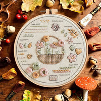 AOOKMIYA Animal Landscape Stitching Sewing Kit Included Hand Embroidery Kit For Adults Embroidery Kit Accessories & Hoop Gift