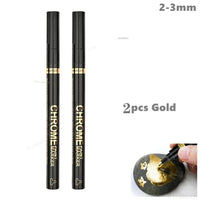 AOOKMIYA 3/2/1pcs Chrome Mirror Marker Pen 2mm DIY Reflective Paint Pens Mirror Markers Chrome SILVER Marker Car Styling Art Craftwor
