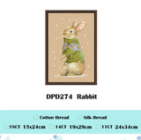 AOOKMIYA White bear cross stitch kit cute animal18ct 14ct 11ct flaxen linen fabric cloth cotton thread embroidery DIY handmade home decor