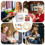 AOOKMIYA Complete Bamboo Embroidery Hoop Kit Includes Hoops Scissors Needles Threads Cloths and More Ideal for Craft Lovers and Beginners