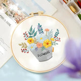 AOOKMIYA Flower Starter Kit DIY Cross For Beginner Plant Sewing Art Craft Painting Home Decor Embroidery Set Handmade Gifts