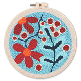 AOOKMIYA Punch Needle Embroidery Starter Kits Punch Needle Tool Threader Fabric Embroidery Hoop Yarn Rug Punch Needle 20x20cm Diy Gift