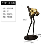 AOOKMIYA ART+ Creative Gifts Creative humanoid sculpture floor lamp ball designer exhibition hall living room lobby large figure FRP ornaments