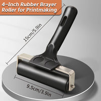 AOOKMIYA 3-pack Printmaking Brayers Brayer Rollers for Crafting,Hard Rubber,Ink Paint Brush for Wallpapers Stamping Gluing Application