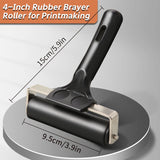 AOOKMIYA 3-pack Printmaking Brayers Brayer Rollers for Crafting,Hard Rubber,Ink Paint Brush for Wallpapers Stamping Gluing Application