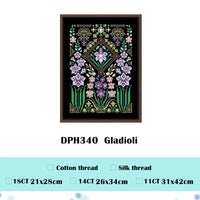 AOOKMIYA Dandelion cross stitch kit cute cartoon 14ct black canvas cloth cotton embroidery DIY handmade kitchen accessories