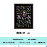 AOOKMIYA Dandelion cross stitch kit cute cartoon 14ct black canvas cloth cotton embroidery DIY handmade kitchen accessories