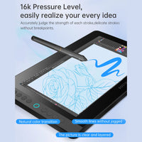 AOOKMIYA BOSTO BT-13HDK Portable Graphics Drawing Tablet 13.3 Inch H-IPS LED Screen Display Digital Art Drawing Pad 16K Pressure Level