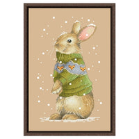 AOOKMIYA White bear cross stitch kit cute animal18ct 14ct 11ct flaxen linen fabric cloth cotton thread embroidery DIY handmade home decor