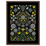 AOOKMIYA Dandelion cross stitch kit cute cartoon 14ct black canvas cloth cotton embroidery DIY handmade kitchen accessories