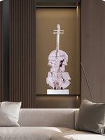 AOOKMIYA ART+ Creative Gifts Home Decor Sculptures Violin Statue Living Room Large Floor Decor Creative Art Sculptures Tabletop Ornaments Housewarming Gifts