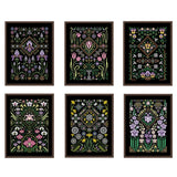 AOOKMIYA Dandelion cross stitch kit cute cartoon 14ct black canvas cloth cotton embroidery DIY handmade kitchen accessories