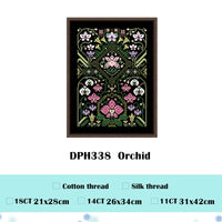 AOOKMIYA Dandelion cross stitch kit cute cartoon 14ct black canvas cloth cotton embroidery DIY handmade kitchen accessories