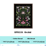 AOOKMIYA Dandelion cross stitch kit cute cartoon 14ct black canvas cloth cotton embroidery DIY handmade kitchen accessories