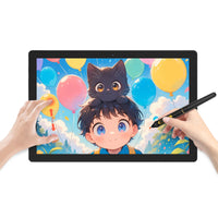 AOOKMIYA ART+ Creative Gifts BOSTO BT-101A Portable Graphics Drawing Tablet 10.1 Inch IPS Screen Display with Finger Touch Anti-glare Digital Art Drawing Pad