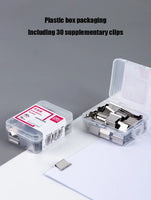 4Boxes Deli 8598 Hand Paper Clipper Supplemental With Refills Metal Stapler Paper Clips For Document Binding Stationery